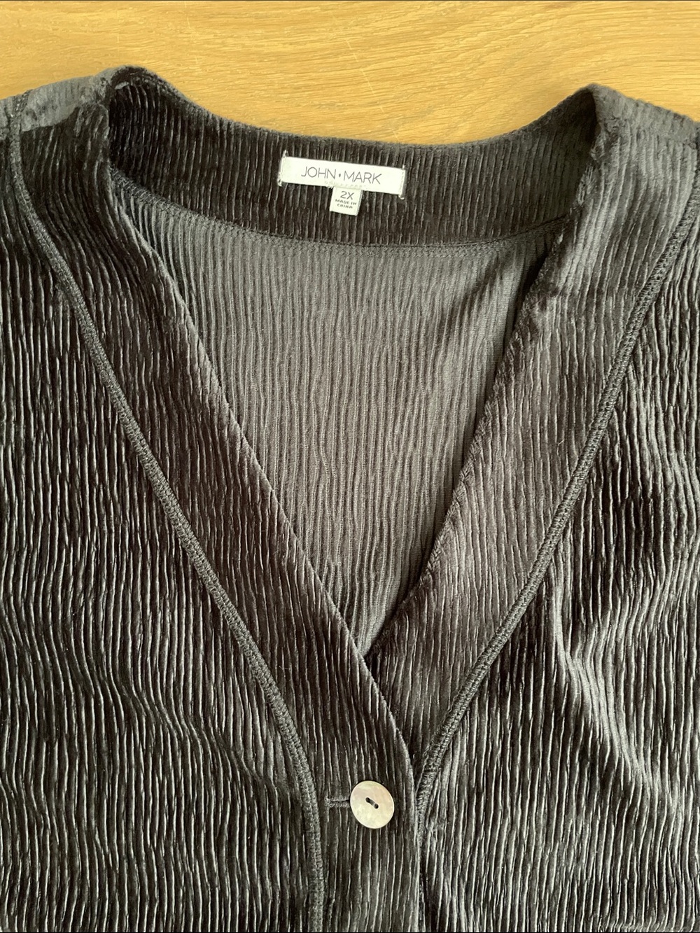 JOHN MARK Black Size 3X Cardigan, NWT